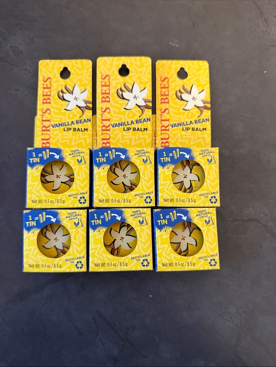 Burt's Bees Other - Burt's Bees Vanilla Bean Lip Balm Tins .3 oz bundle of 6